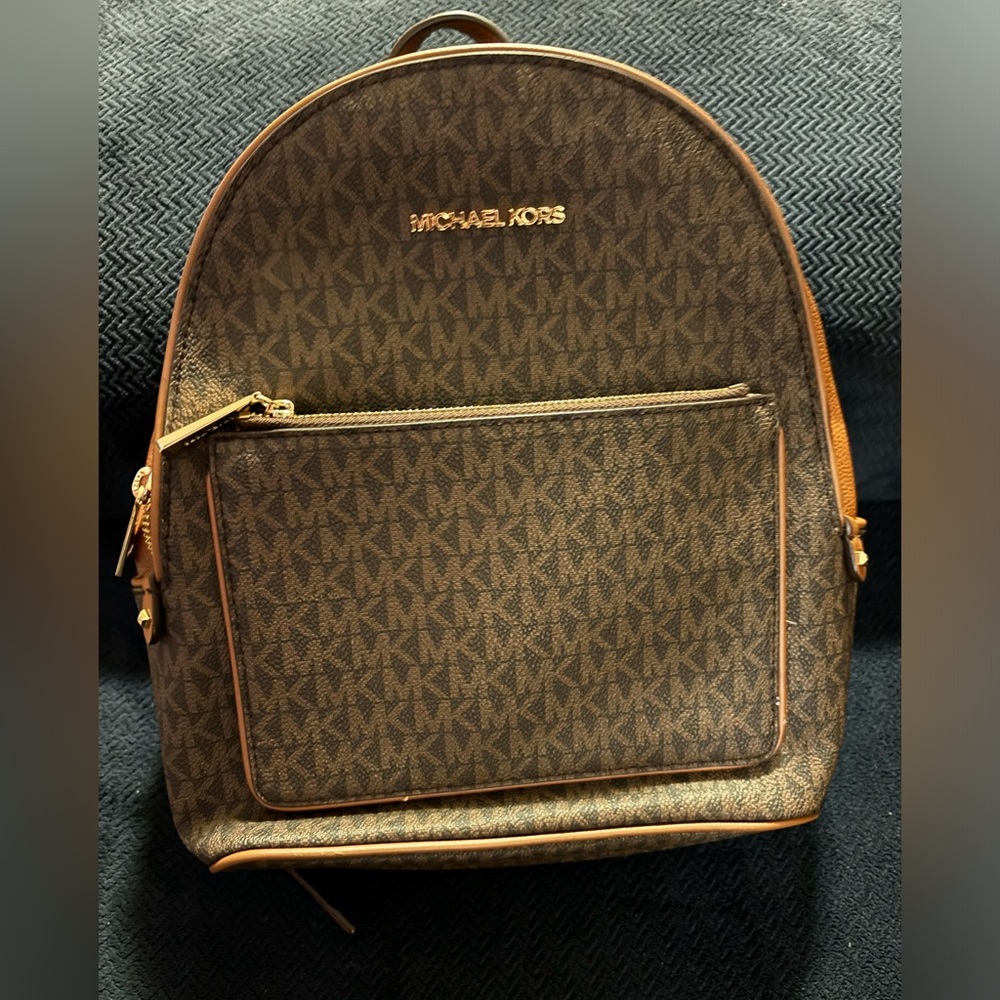 Michael Kors Adina Brown Medium Backpack From MK Outlet